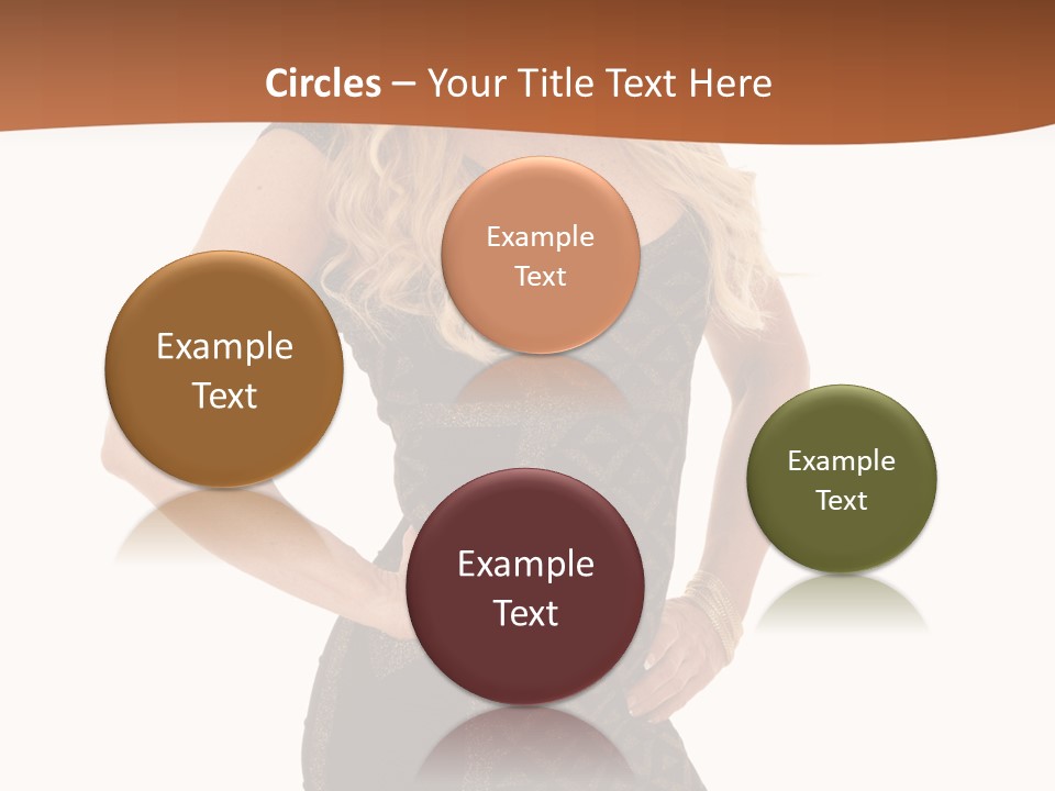 A Woman In A Dress Is Posing For A Picture PowerPoint Template