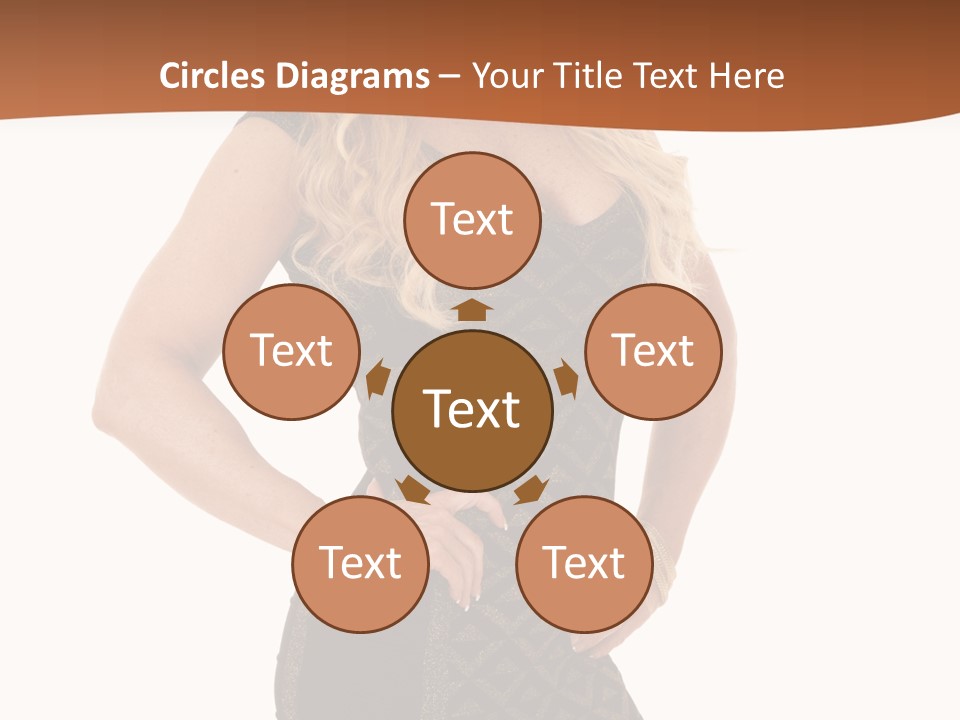 A Woman In A Dress Is Posing For A Picture PowerPoint Template