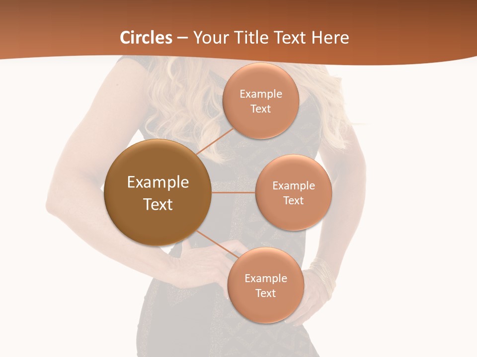 A Woman In A Dress Is Posing For A Picture PowerPoint Template