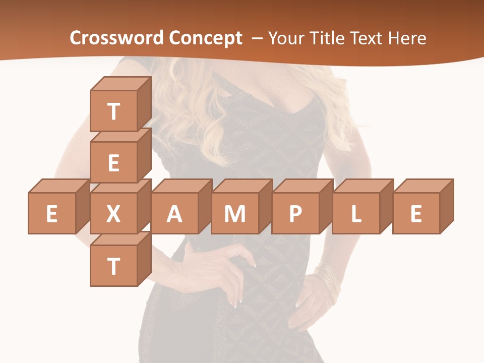 A Woman In A Dress Is Posing For A Picture PowerPoint Template