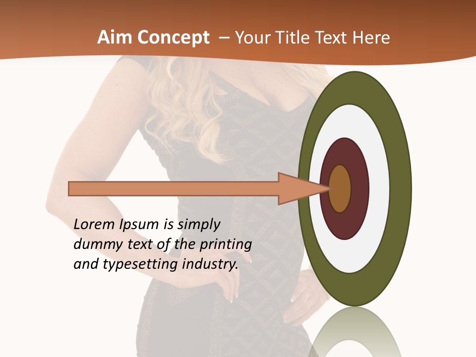 A Woman In A Dress Is Posing For A Picture PowerPoint Template