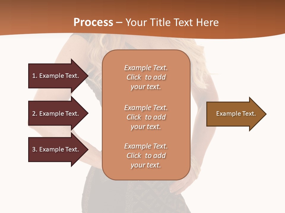 A Woman In A Dress Is Posing For A Picture PowerPoint Template