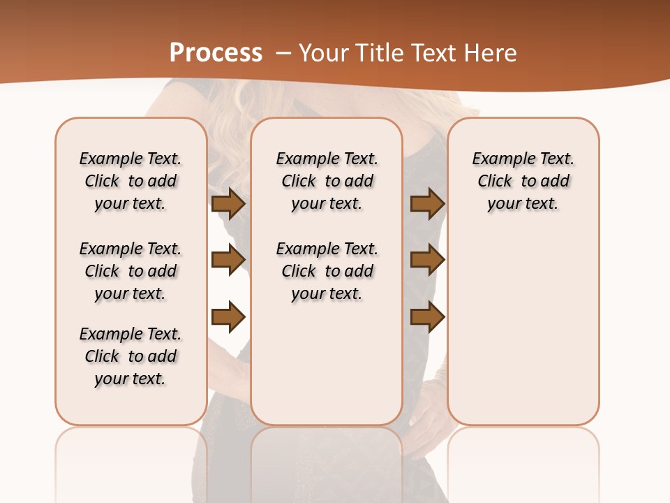 A Woman In A Dress Is Posing For A Picture PowerPoint Template