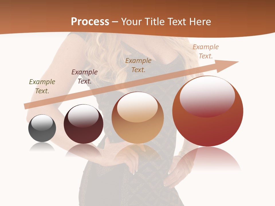 A Woman In A Dress Is Posing For A Picture PowerPoint Template