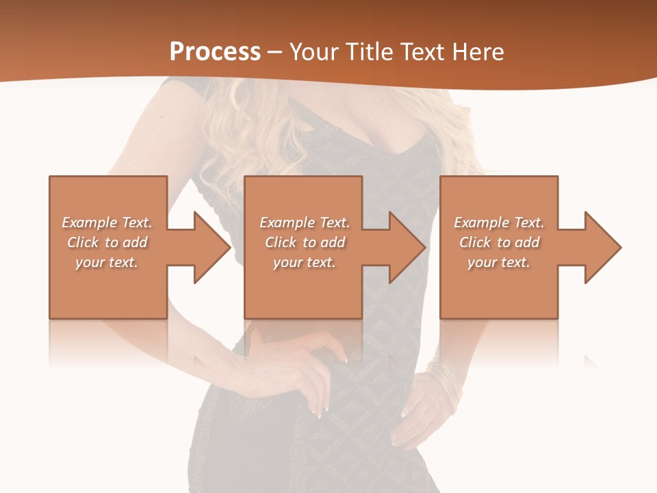 A Woman In A Dress Is Posing For A Picture PowerPoint Template