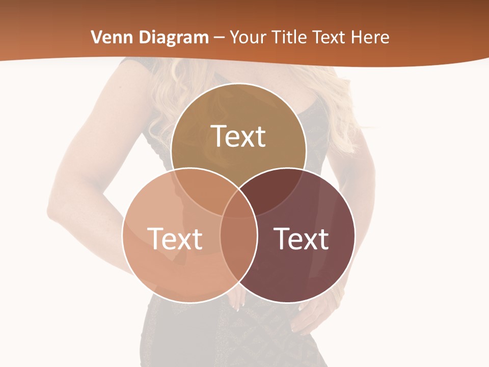 A Woman In A Dress Is Posing For A Picture PowerPoint Template
