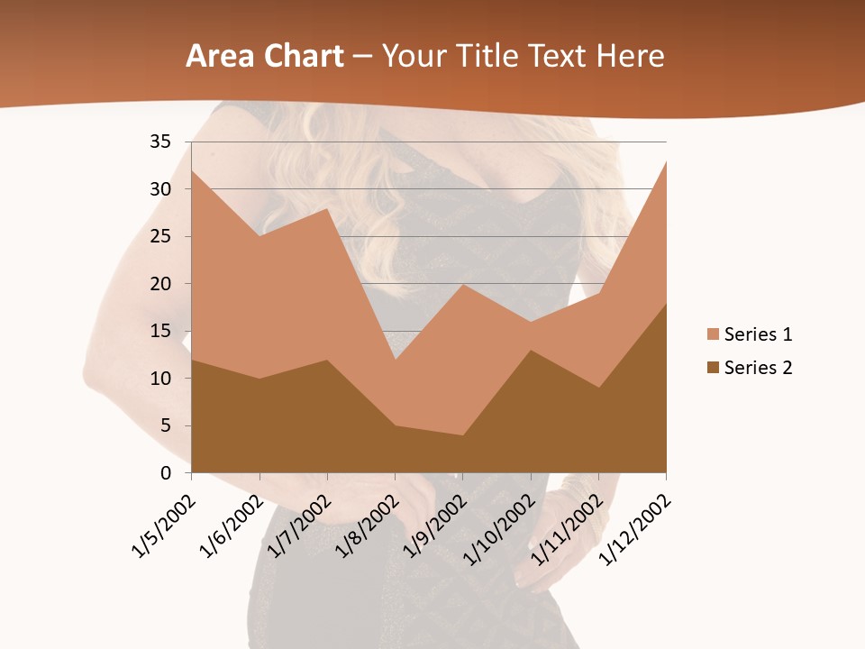 A Woman In A Dress Is Posing For A Picture PowerPoint Template