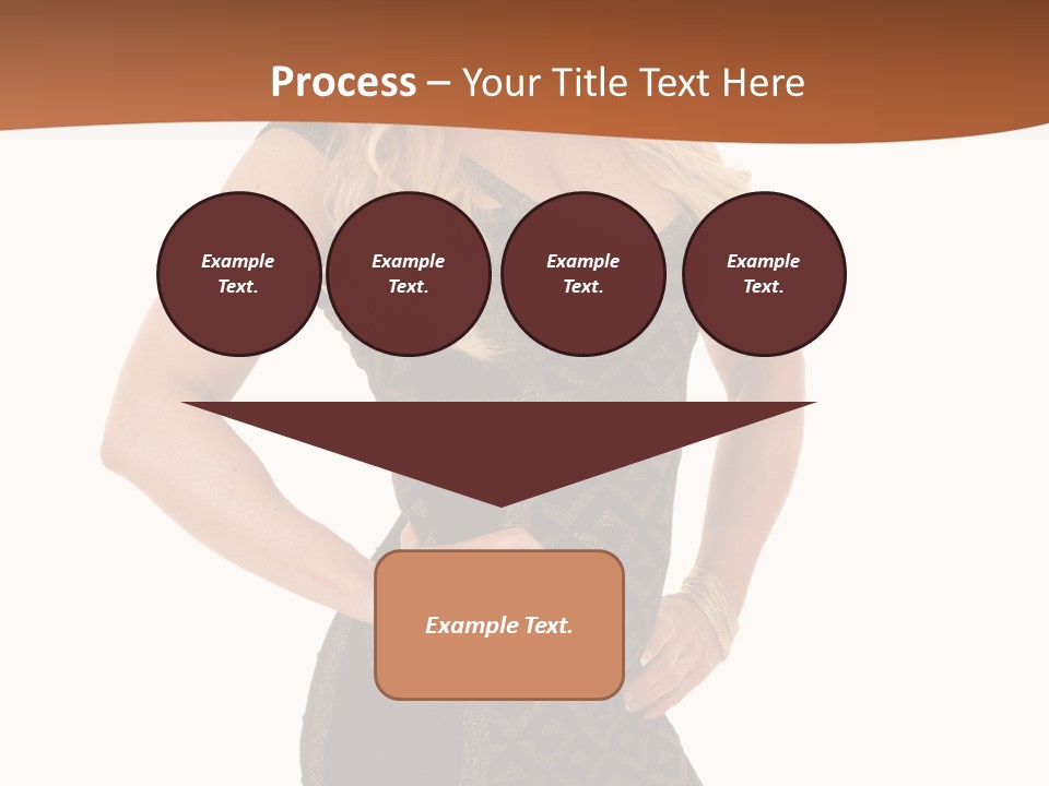 A Woman In A Dress Is Posing For A Picture PowerPoint Template