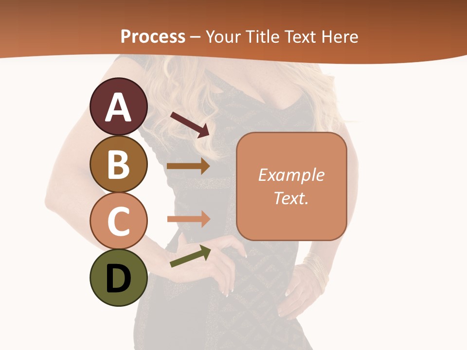 A Woman In A Dress Is Posing For A Picture PowerPoint Template