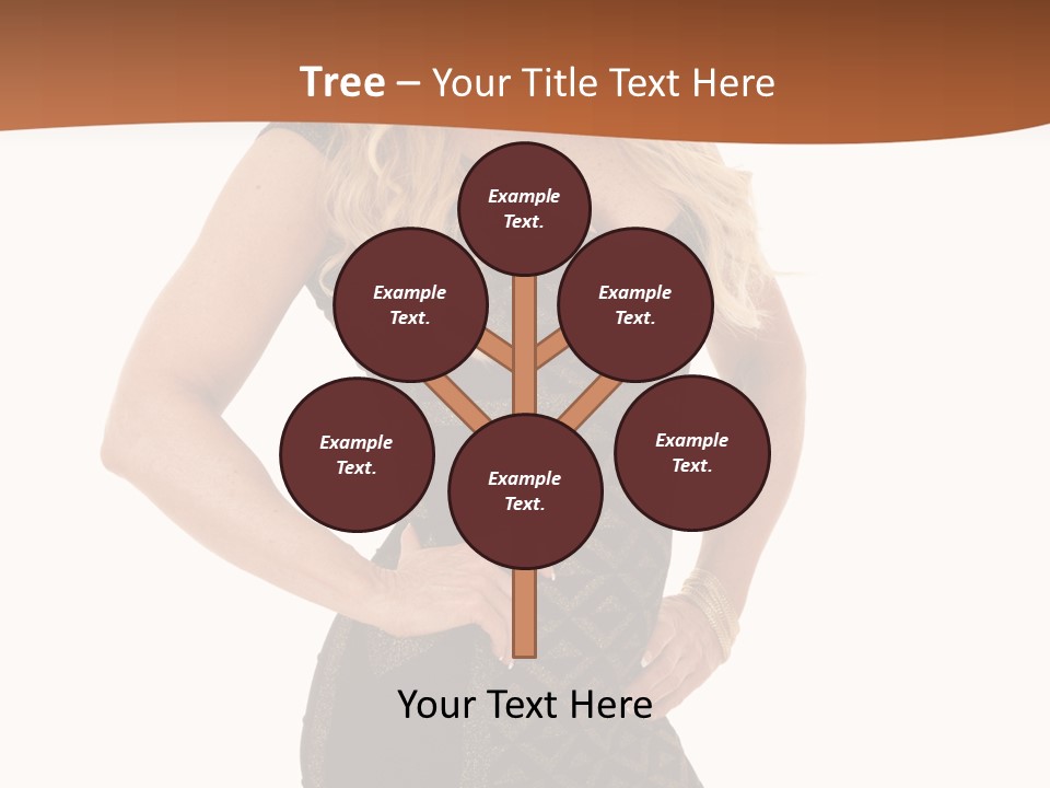 A Woman In A Dress Is Posing For A Picture PowerPoint Template