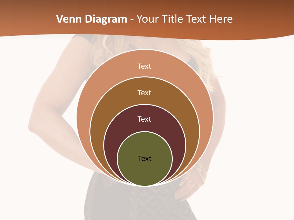 A Woman In A Dress Is Posing For A Picture PowerPoint Template