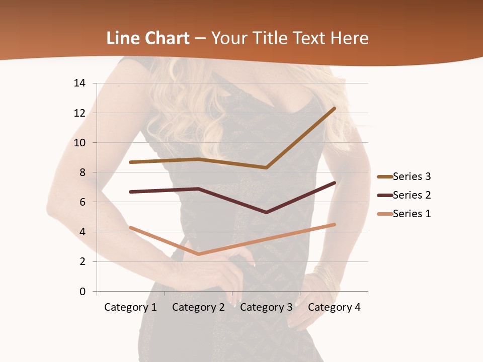 A Woman In A Dress Is Posing For A Picture PowerPoint Template