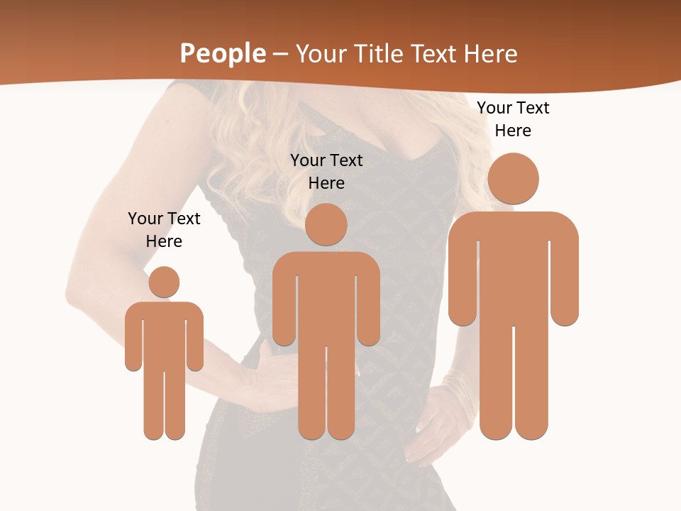 A Woman In A Dress Is Posing For A Picture PowerPoint Template