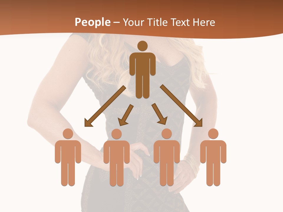 A Woman In A Dress Is Posing For A Picture PowerPoint Template