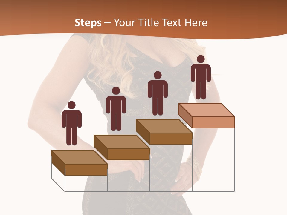 A Woman In A Dress Is Posing For A Picture PowerPoint Template