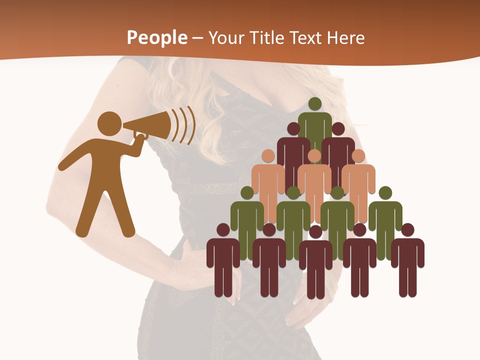 A Woman In A Dress Is Posing For A Picture PowerPoint Template