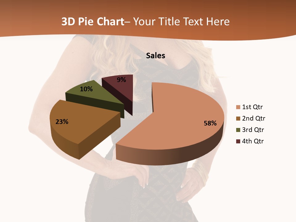 A Woman In A Dress Is Posing For A Picture PowerPoint Template