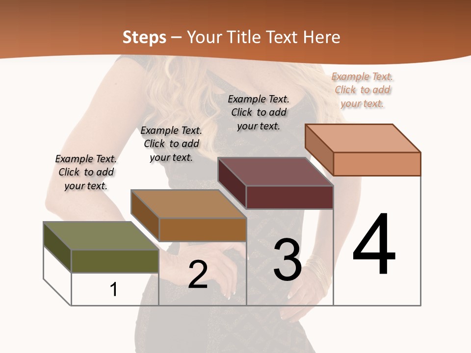 A Woman In A Dress Is Posing For A Picture PowerPoint Template