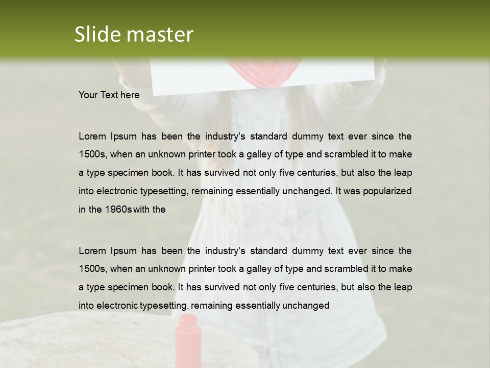 A Girl Holding A Piece Of Paper With A Heart Drawn On It PowerPoint Template