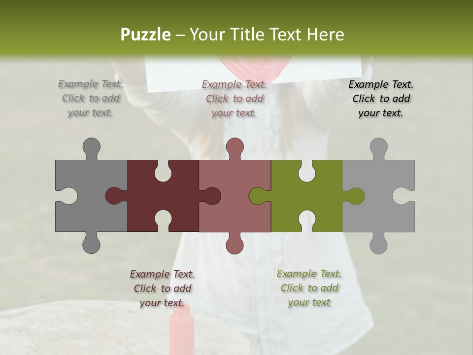 A Girl Holding A Piece Of Paper With A Heart Drawn On It PowerPoint Template