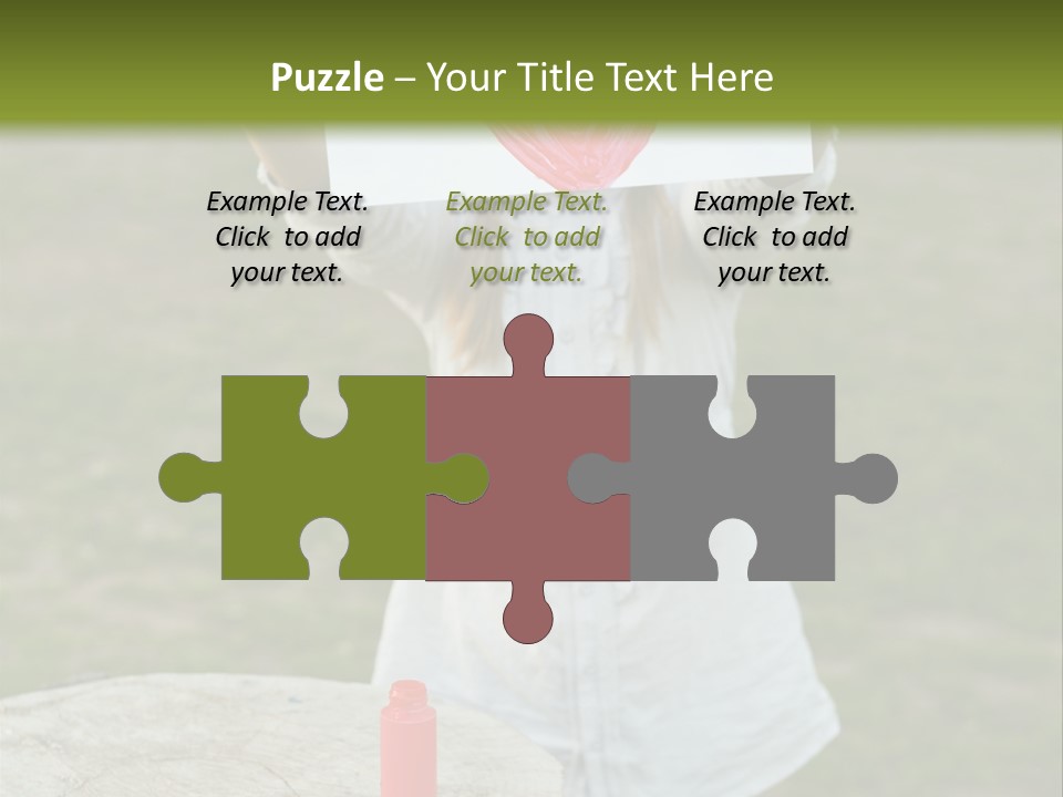 A Girl Holding A Piece Of Paper With A Heart Drawn On It PowerPoint Template