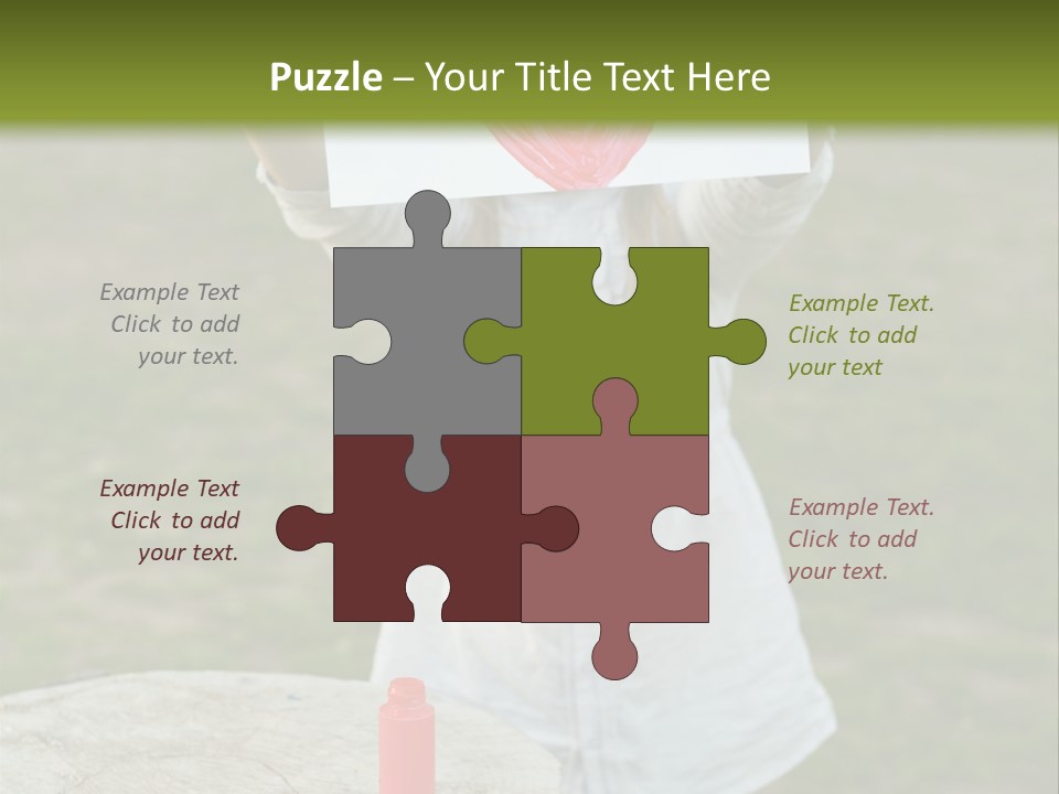 A Girl Holding A Piece Of Paper With A Heart Drawn On It PowerPoint Template