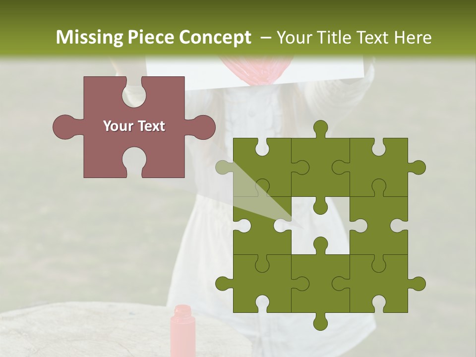 A Girl Holding A Piece Of Paper With A Heart Drawn On It PowerPoint Template