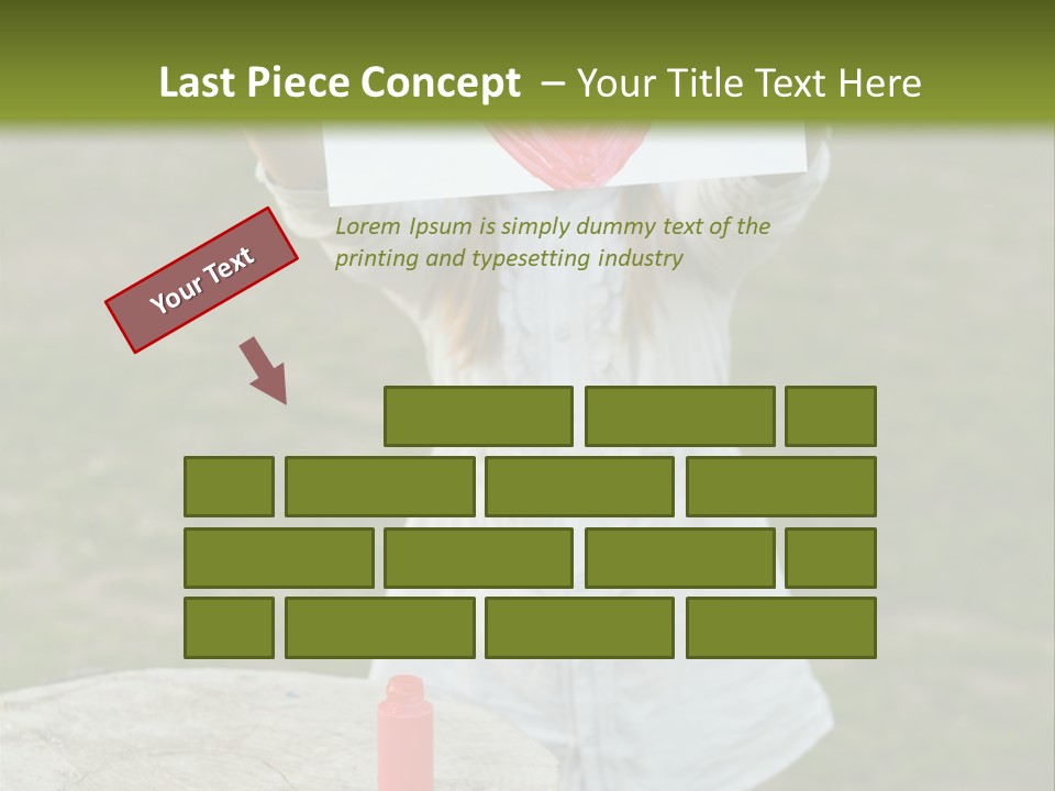 A Girl Holding A Piece Of Paper With A Heart Drawn On It PowerPoint Template