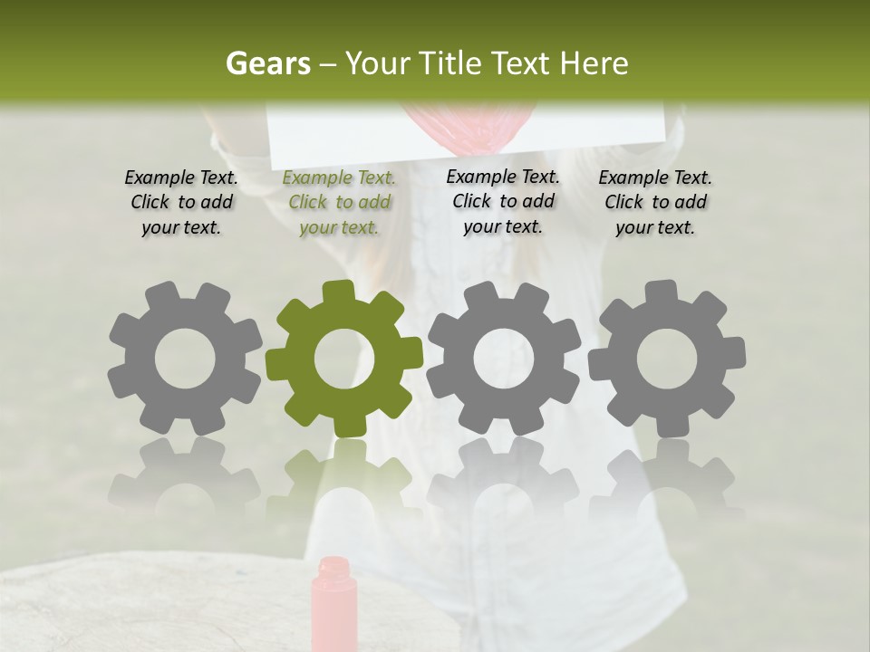 A Girl Holding A Piece Of Paper With A Heart Drawn On It PowerPoint Template