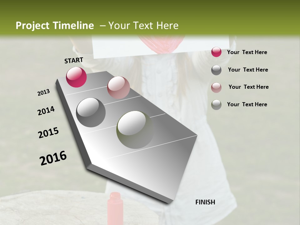 A Girl Holding A Piece Of Paper With A Heart Drawn On It PowerPoint Template