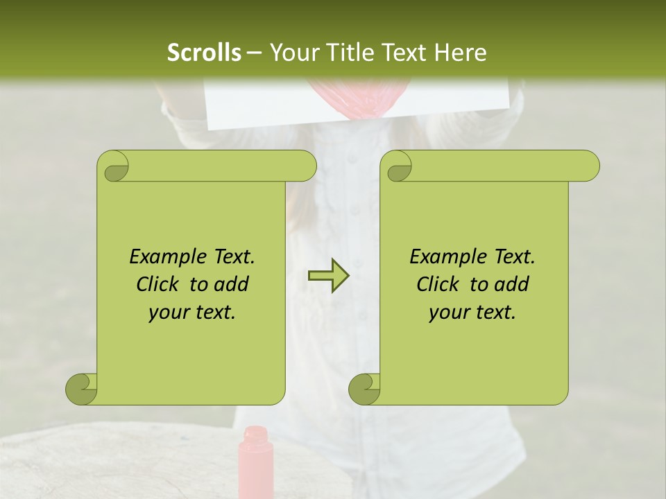 A Girl Holding A Piece Of Paper With A Heart Drawn On It PowerPoint Template