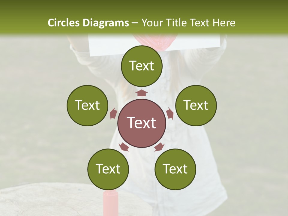 A Girl Holding A Piece Of Paper With A Heart Drawn On It PowerPoint Template