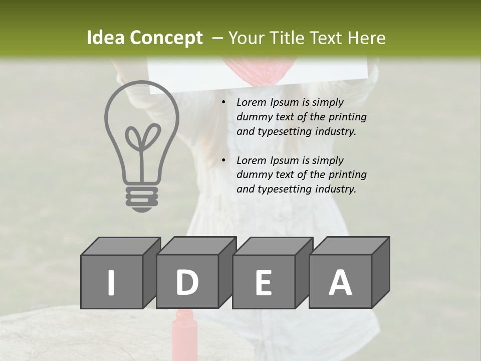 A Girl Holding A Piece Of Paper With A Heart Drawn On It PowerPoint Template