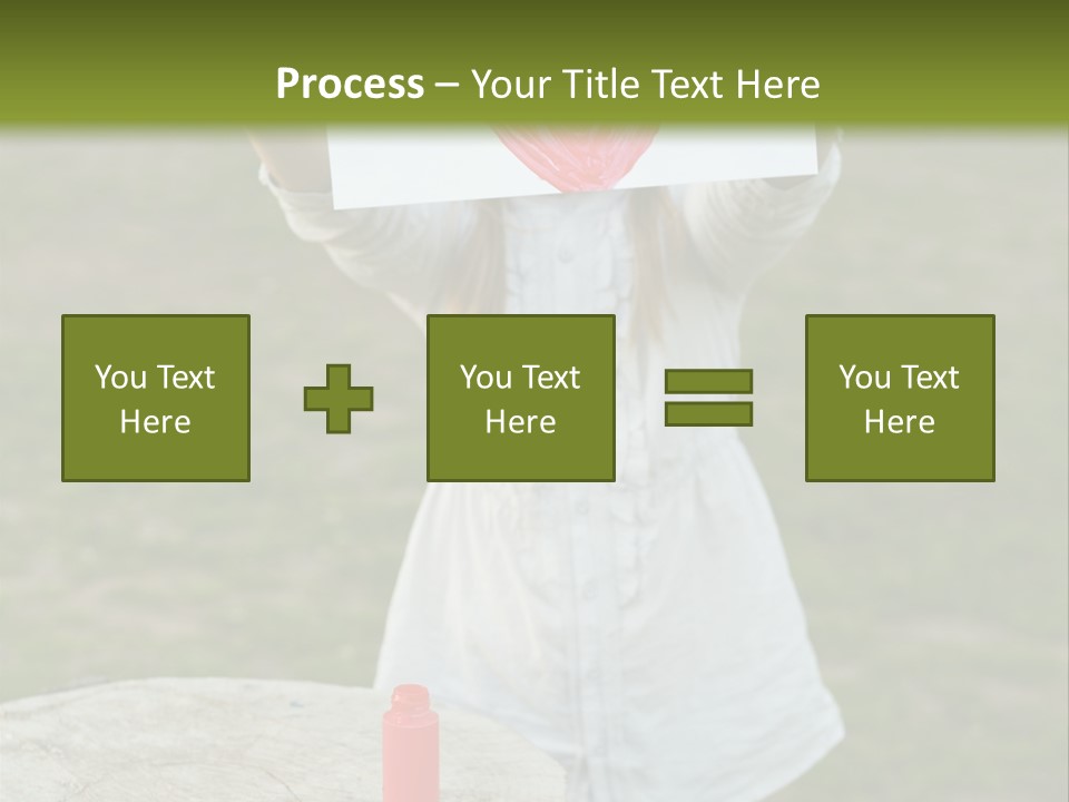 A Girl Holding A Piece Of Paper With A Heart Drawn On It PowerPoint Template