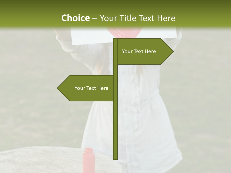 A Girl Holding A Piece Of Paper With A Heart Drawn On It PowerPoint Template