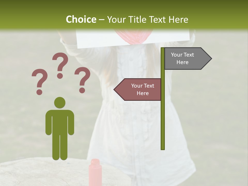 A Girl Holding A Piece Of Paper With A Heart Drawn On It PowerPoint Template