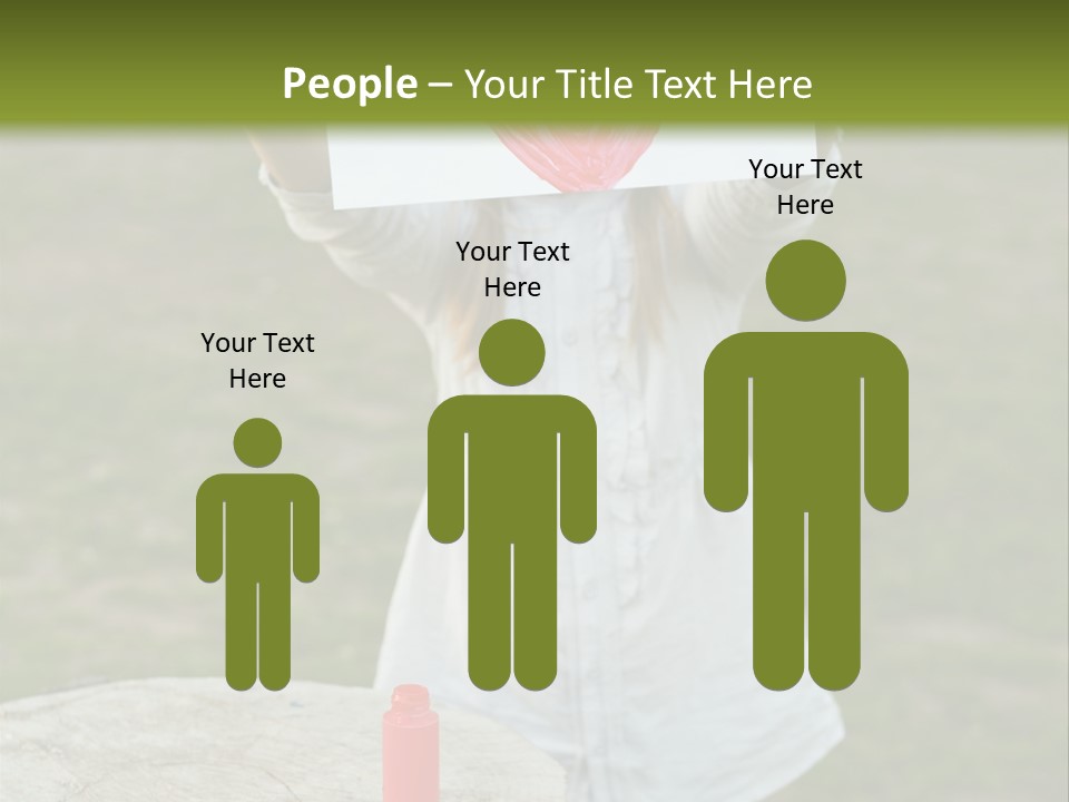 A Girl Holding A Piece Of Paper With A Heart Drawn On It PowerPoint Template