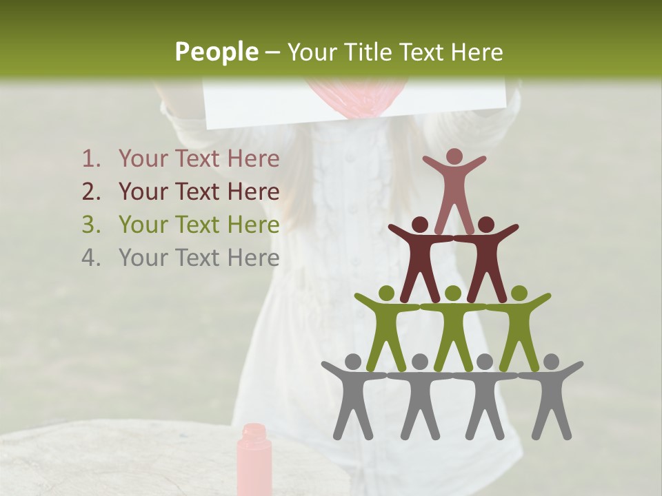 A Girl Holding A Piece Of Paper With A Heart Drawn On It PowerPoint Template