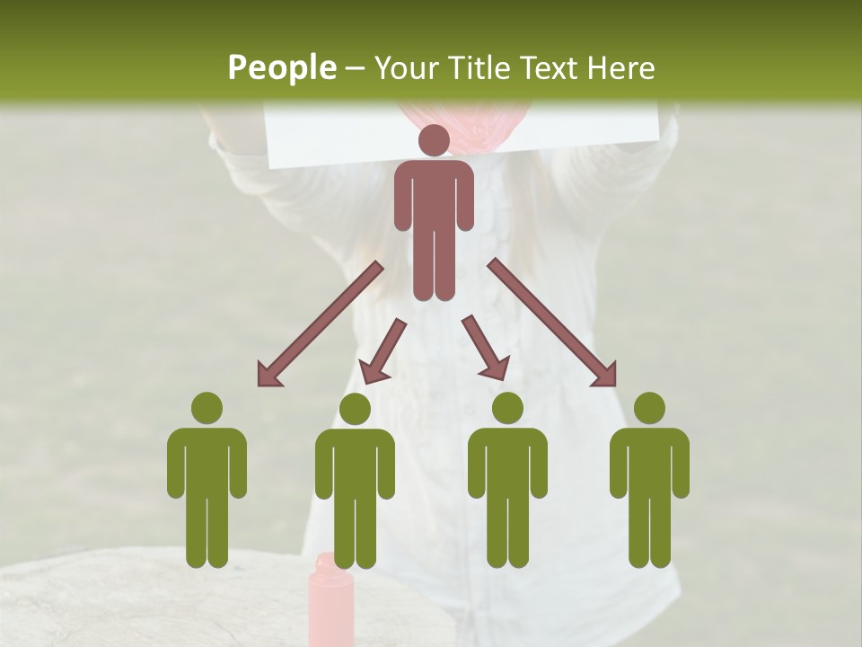 A Girl Holding A Piece Of Paper With A Heart Drawn On It PowerPoint Template