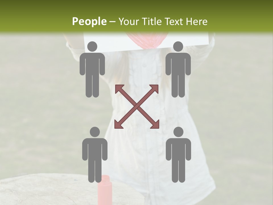 A Girl Holding A Piece Of Paper With A Heart Drawn On It PowerPoint Template