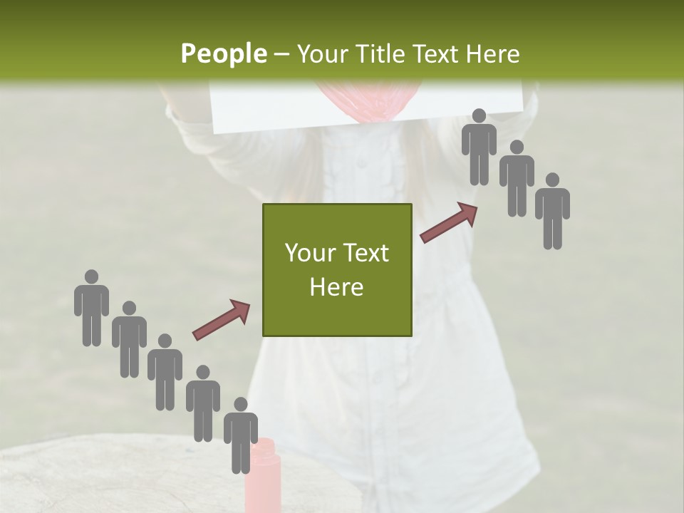 A Girl Holding A Piece Of Paper With A Heart Drawn On It PowerPoint Template