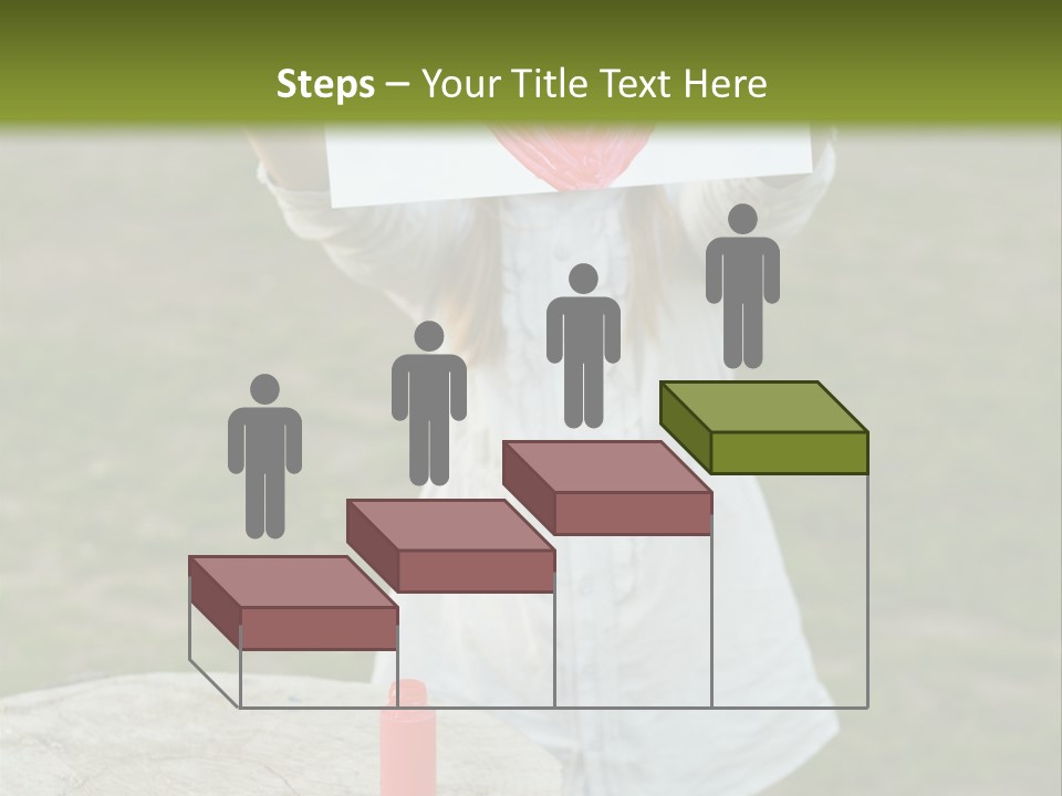 A Girl Holding A Piece Of Paper With A Heart Drawn On It PowerPoint Template