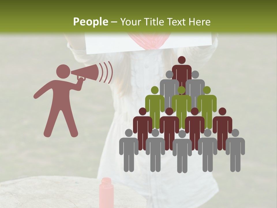 A Girl Holding A Piece Of Paper With A Heart Drawn On It PowerPoint Template