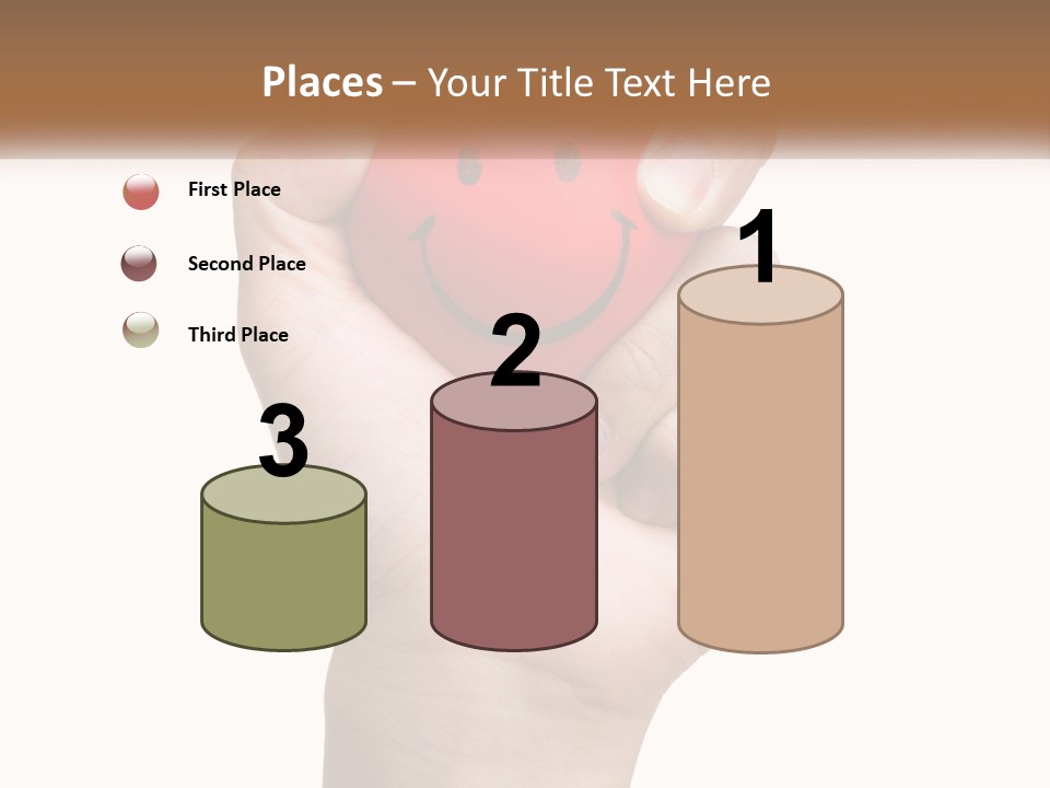 A Person Holding A Red Heart With A Smiley Face On It PowerPoint Template