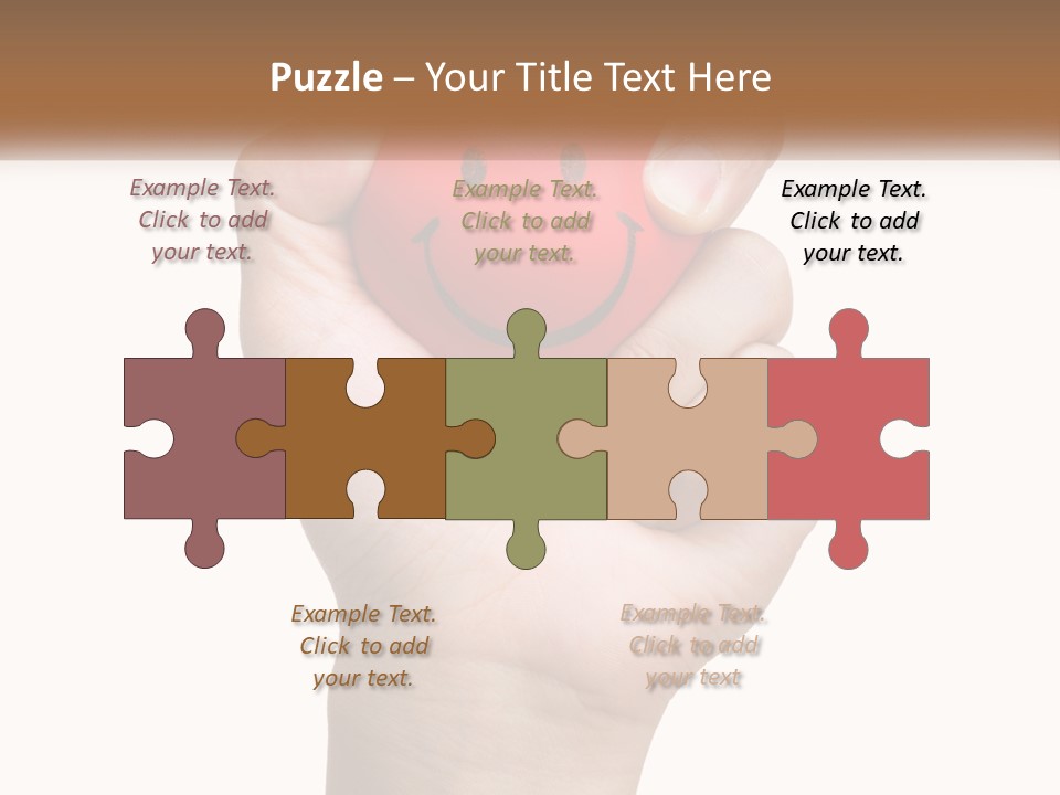 A Person Holding A Red Heart With A Smiley Face On It PowerPoint Template