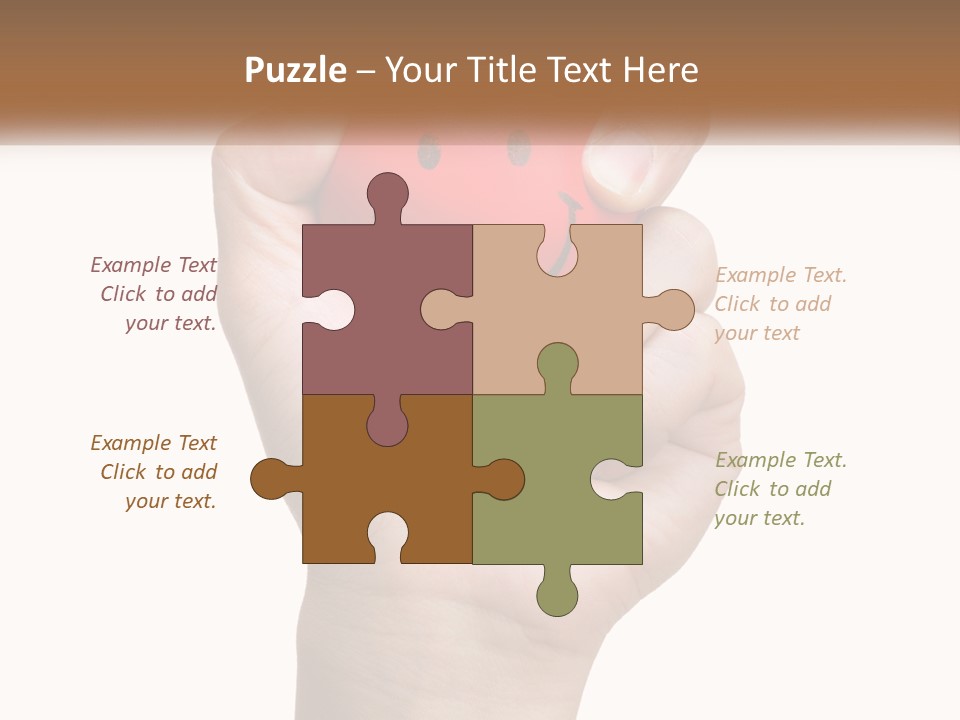 A Person Holding A Red Heart With A Smiley Face On It PowerPoint Template