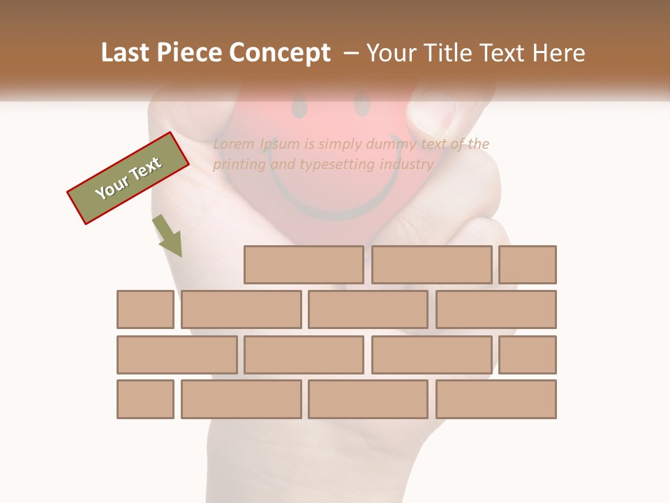 A Person Holding A Red Heart With A Smiley Face On It PowerPoint Template