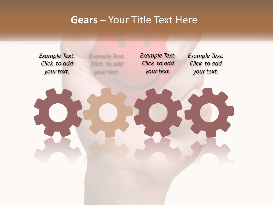 A Person Holding A Red Heart With A Smiley Face On It PowerPoint Template