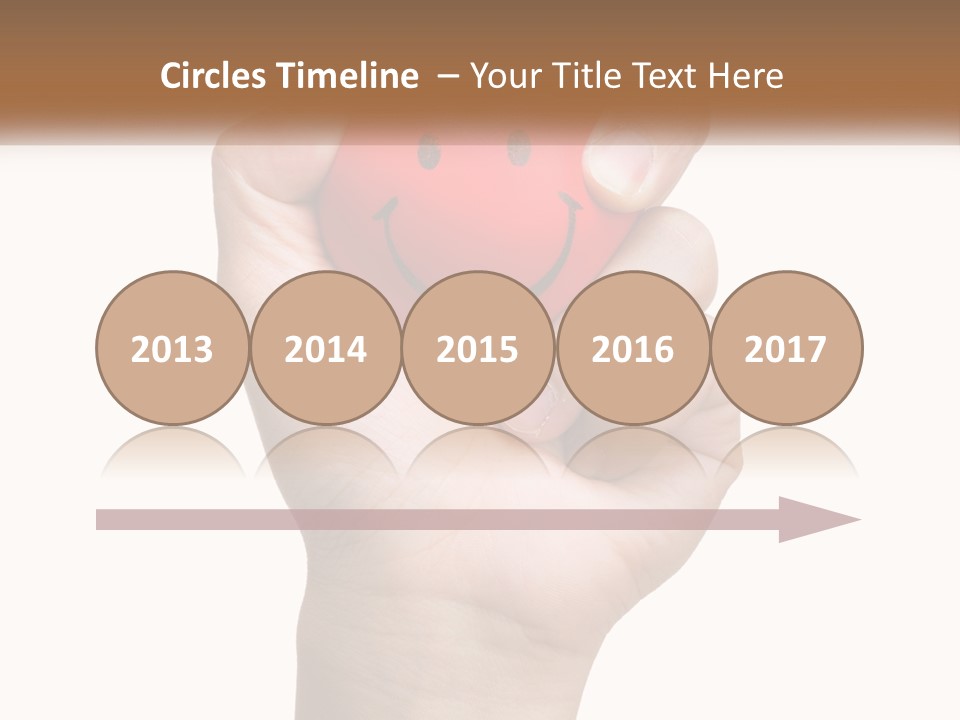 A Person Holding A Red Heart With A Smiley Face On It PowerPoint Template