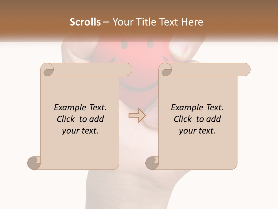 A Person Holding A Red Heart With A Smiley Face On It PowerPoint Template